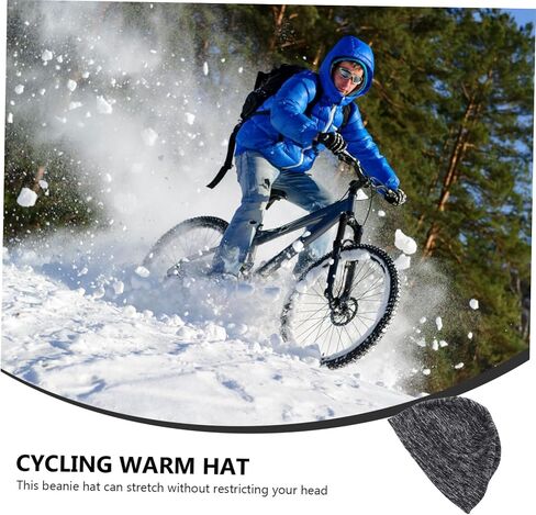 1pc Beanie Hat Unisex Windproof Outdoor Cycling Cap Thicken Cold Design for Warmth and Comfort for Activities -Cold Grey in Saudi Arabia