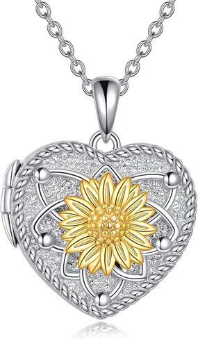 Sterling Silver Vintage Butterfly/Bee/Lock and Key Personalized Picture Locket Photo Necklace with Picture Antique Custom Lockets for Women that Holds 2 Pictures in Kuwait