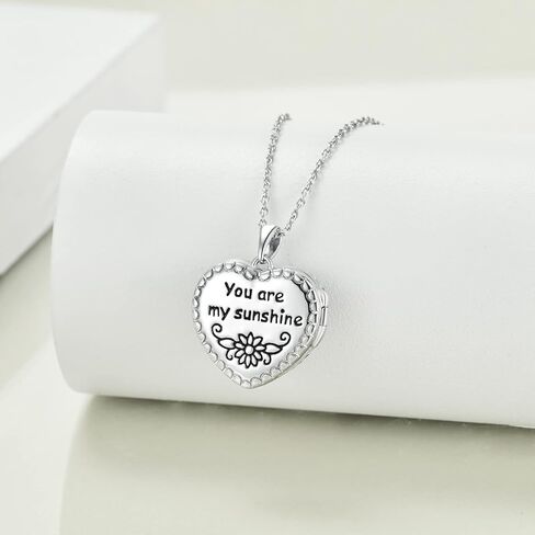 Sterling Silver Vintage Butterfly/Bee/Lock and Key Personalized Picture Locket Photo Necklace with Picture Antique Custom Lockets for Women that Holds 2 Pictures in Kuwait