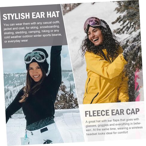 SAFIGLE Thermal Fleece Hat for Outdoor Activities Windproof Ear Cover Beanie for Skiing Cycling and Cold Weather Sports Stylish and Design Grey in Saudi Arabia