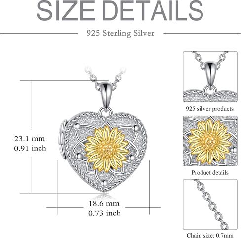 Sterling Silver Vintage Butterfly/Bee/Lock and Key Personalized Picture Locket Photo Necklace with Picture Antique Custom Lockets for Women that Holds 2 Pictures in Kuwait