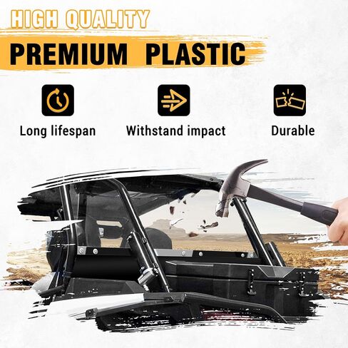 زجاج أمامي خلفي ملون من ECOTRIC متوافق مع 2014+ Polaris RZR XP 1000 XP 4 1000 2016-2022 RZR XP TURBO XP 4 TURBO الزجاج الأمامي الداكن سهل التركيب in Saudi Arabia