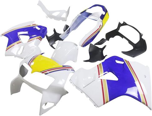 ABS Compression Full Fairing Kit Fit for Honda VFR800 1998 1999 2000 2001 Motorcycle Plastic Plastic Body Body Frame Set - Silver in Kuwait