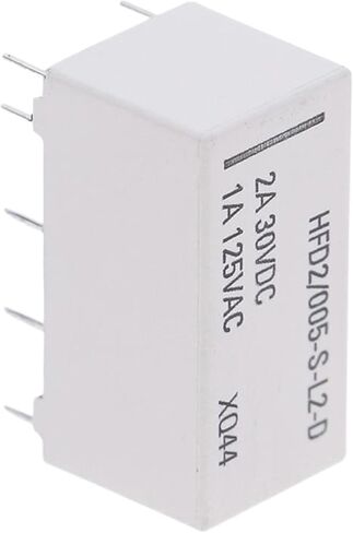 1x REALY 5V Coil Relay Relay DPDT 30VDC 2A 1A 125VAC HFD2/005-S-L2-D REALY 10 دبابيس in Saudi Arabia