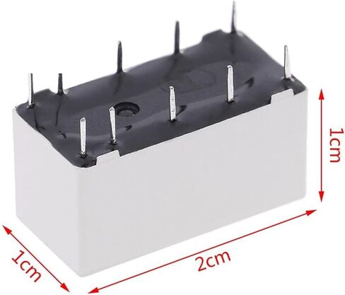 1x REALY 5V Coil Relay Relay DPDT 30VDC 2A 1A 125VAC HFD2/005-S-L2-D REALY 10 دبابيس in Saudi Arabia