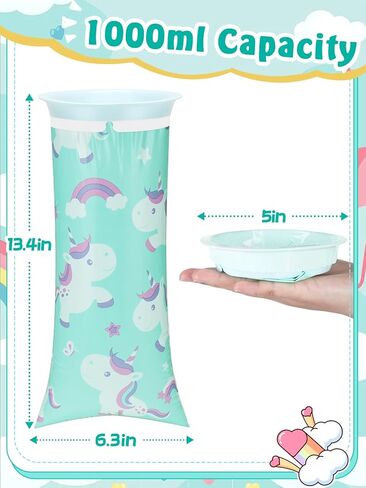 12pcs 1000ml Leakpoof Kids Vomit Bags Disposable - Portable & Sealed, Nausea Relief Throw up Barf Bags, Road Trip Essentials Puke Emesis Bags for Travel Emergency Car Motion Sickness, Dinosaur in Saudi Arabia