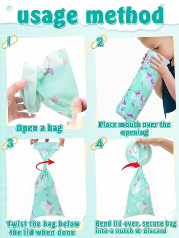 12pcs 1000ml Leakpoof Kids Vomit Bags Disposable - Portable & Sealed, Nausea Relief Throw up Barf Bags, Road Trip Essentials Puke Emesis Bags for Travel Emergency Car Motion Sickness, Dinosaur in Saudi Arabia