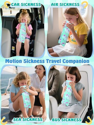 12pcs 1000ml Leakpoof Kids Vomit Bags Disposable - Portable & Sealed, Nausea Relief Throw up Barf Bags, Road Trip Essentials Puke Emesis Bags for Travel Emergency Car Motion Sickness, Dinosaur in Saudi Arabia