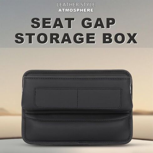 2 Pack Premium Car Seat Gap Filler Organizer - Universal Storage Box with Card Slots for Phones/Keys/Glasses, Fits Cars, SUVs & Trucks (Black) in Kuwait