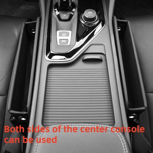 2 Pack Premium Car Seat Gap Filler Organizer - Universal Storage Box with Card Slots for Phones/Keys/Glasses, Fits Cars, SUVs & Trucks (Black) in Kuwait