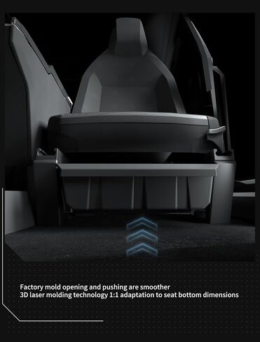 Luckeasy 2pcs لـ Tesla Cybertruck 2025 2023 2024 تحت صناديق تخزين المقعد TPE صناديق التخزين المخفية المخفية منظمي صواني التخزين القابلة للغسل لملحقات CyberTruck in Saudi Arabia