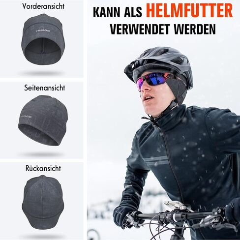 Skull Caps Beanies for Men & Women, Elastic Thermal Running Hat, Windproof Cycling Cap Helmet Liner Soft Beanie Hat in Kuwait