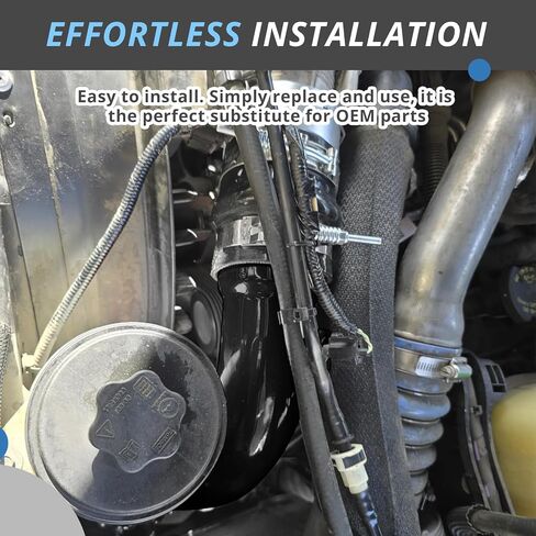 أنبوب شحنة توربو intercooler أنبوب الشحنة الباردة متوافق مع فورد باور سكتة دماغية 2017-2024 6.7L (أسود) in Kuwait
