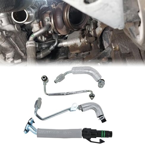 4Pcs Turbo Oil Return Drain Line and Oil Feed Pipe Kit Compatible with Chevy Cruze Sonic Trax 2011-2021 Compatible with Buick Encore 2013-2021 Replaces 25200947 55592600 55587854 55567067 in Saudi Arabia