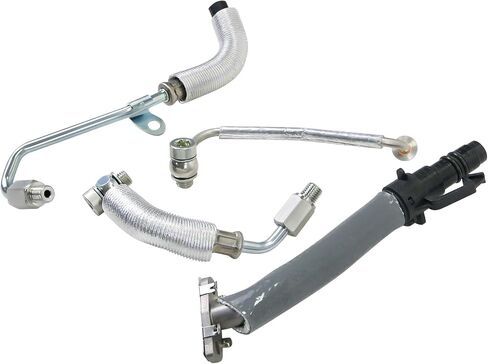4Pcs Turbo Oil Return Drain Line and Oil Feed Pipe Kit Compatible with Chevy Cruze Sonic Trax 2011-2021 Compatible with Buick Encore 2013-2021 Replaces 25200947 55592600 55587854 55567067 in Saudi Arabia