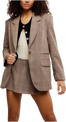 Free People Women's Paper Cut Blazer Pinstrip in Saudi Arabia