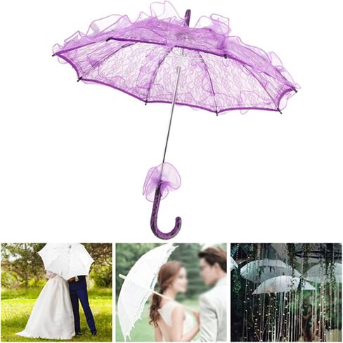 Lace Parasol Umbrella,Vintage Lace Parasol,Wedding Bridal Umbrella 23.6x22.2in Elegant Decorative Photography Prop Craft for Women Wedding Party in Saudi Arabia