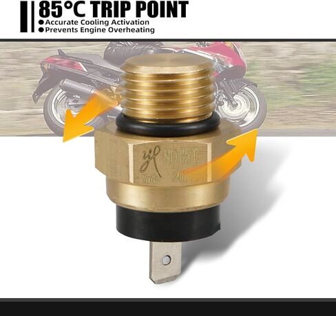 Nicecnc M16 X P1.5mm المبرد مفتاح مروحة المبرد متوافق مع Honda CBR1100XX 1997-2000 ، Goldwing 1500 1988-2000 ، Magna 750 1994-2003 ، VTX1300R 2005-2009 ، Super Hawk 1000 1998-2005 ، See Fitments in Kuwait