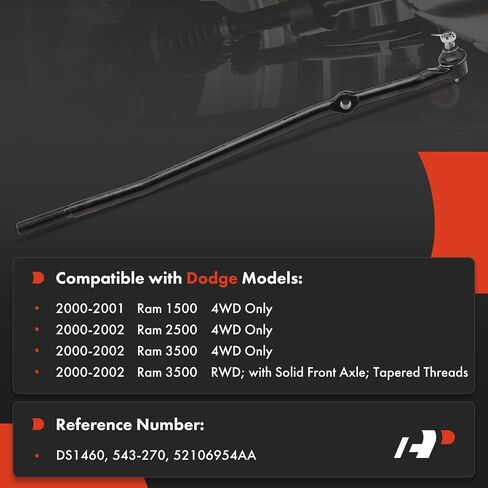 A-Premium Front Right Outer Steering Drag Link, Compatible with Dodge Ram 1500 2000-2001, Ram 2500 3500 2000-2002 in Saudi Arabia