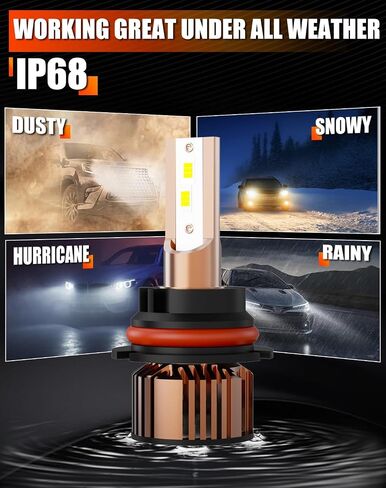 متوافق مع Ford F150 F250 F350 F450 1997 1998 1999 2000 2001 2003 HI/LO Dual Beam Light Bulb ، 12V 55W 6000K ، Pack of 2 in Saudi Arabia