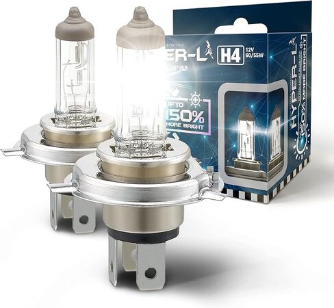 مصباح المصابيح الأمامية HLP HLOGEN ، لمبة H3 ، مصابيح رأس 55W ساطعة 12V 55W ، 3200K ， عالي ومنخفضة ضوء الضباب ، مصابيح ضوء السيارات ، متوافقة مع DOT (H3 2PACK) in Kuwait