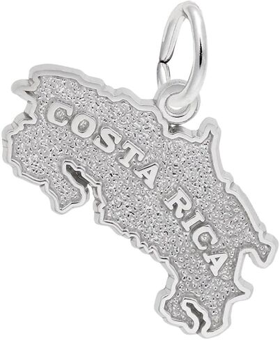 Rembrandt Costa Rica Map Charm - Metal - 14K White Gold in Saudi Arabia