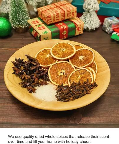 Farmhouse Potpourri Simmering, Apple Cinnamon Potpourri Simmer Pot with Cedar Stems, Pine Needles, Salt, Christmas Potpourri Bowl Filler for Housewarming, Host/Hostess, Country Lovers in Saudi Arabia
