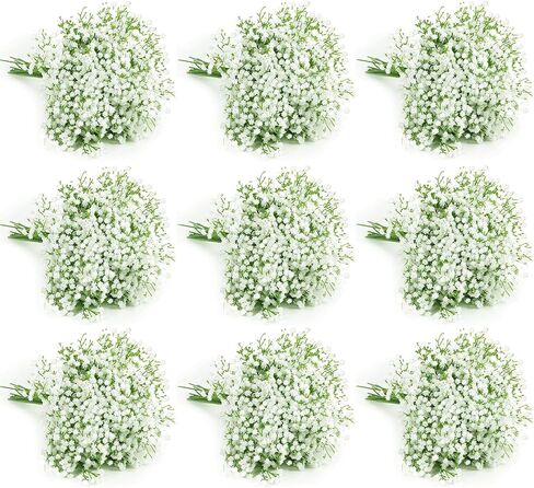 120 PCS BABY BRASE الزهور الاصطناعية بشكل كبير ， الزهور الاصطناعية الاصطناعية الاصطناعية التنفس الغجر الزهور الفقرة ديكورات لحفل الزفاف ديكور المنزل (120 جهاز كمبيوتر) in Kuwait