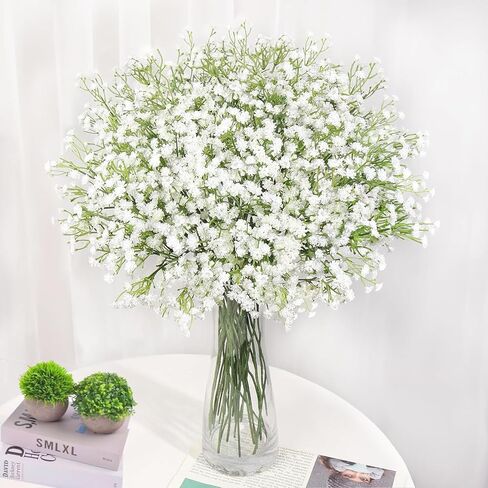 120 PCS BABY BRASE الزهور الاصطناعية بشكل كبير ， الزهور الاصطناعية الاصطناعية الاصطناعية التنفس الغجر الزهور الفقرة ديكورات لحفل الزفاف ديكور المنزل (120 جهاز كمبيوتر) in Kuwait