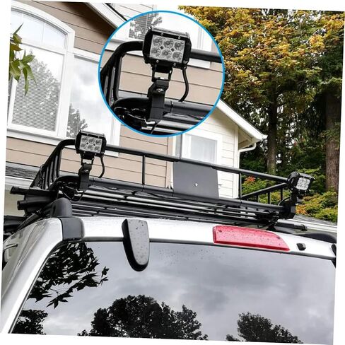 1SET Auto Car Spotlight Bracket Bracket Motorcycle Light Mounting Kit Tiving مع مصابيح الضباب LED تصميم قوي ومستقر لرف السقف وبار الثور in Kuwait