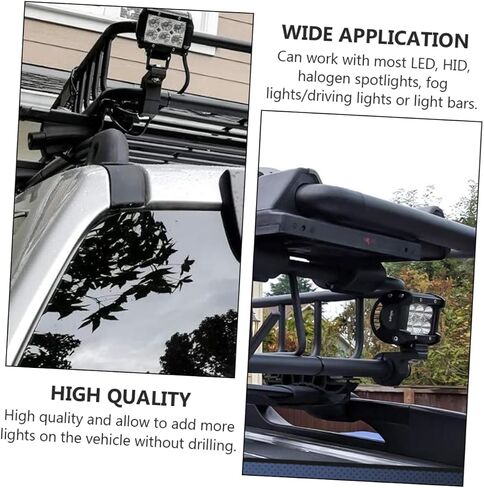 1SET Auto Car Spotlight Bracket Bracket Motorcycle Light Mounting Kit Tiving مع مصابيح الضباب LED تصميم قوي ومستقر لرف السقف وبار الثور in Kuwait