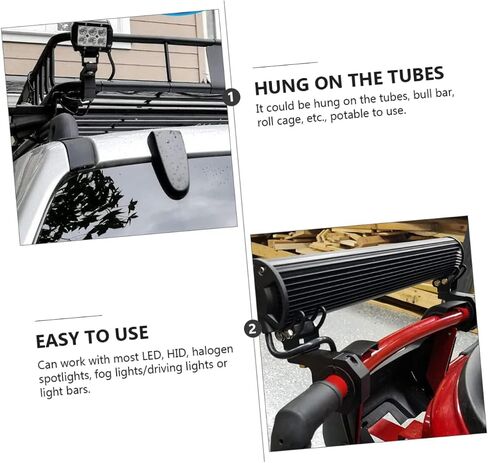 1SET Auto Car Spotlight Bracket Bracket Motorcycle Light Mounting Kit Tiving مع مصابيح الضباب LED تصميم قوي ومستقر لرف السقف وبار الثور in Kuwait