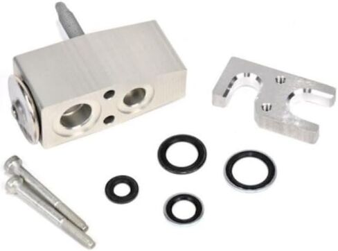 KarParts360 For GMC Canyon 2017 18 19 20 2021 Thermal Expansion Valve Set | Aluminum | Natural | Female Liquid Inlet and Outlet Fitting | Female Suction Inlet and Outlet Fitting | For 84087992 in Saudi Arabia