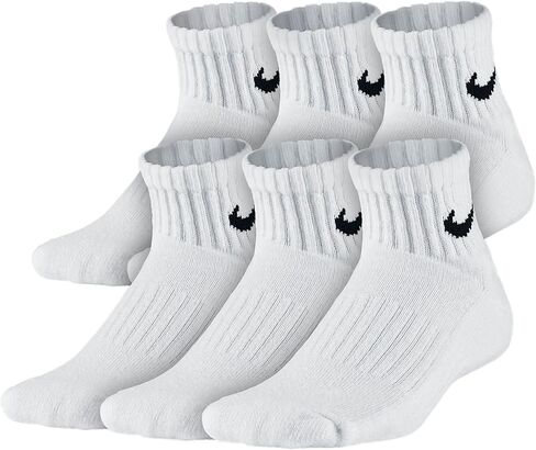 NIKE Boys' Performance Cushion Quarter Socks with Band (6 Pairs) in Saudi Arabia