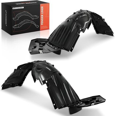 A-Premium Pair Front Inner Fenders Liner Splash Shield Set with Clips - Compatible with Honda Civic 2022 2023 2024 - Factory Fresh (PE), Not Refurbished or Recycled in Saudi Arabia