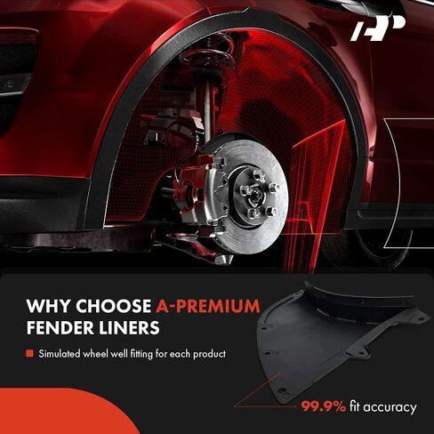 A-Premium Pair Front Inner Fenders Liner Splash Shield Set with Clips - Compatible with Mazda 3 2019-2020 - Factory Fresh (PP), Not Refurbished or Recycled in Saudi Arabia