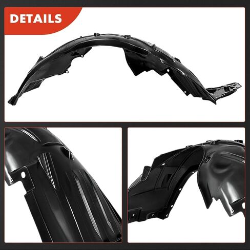 A-Premium Pair Front Inner Fenders Liner Splash Shield Set with Clips - Compatible with Honda Civic 2022 2023 2024 - Factory Fresh (PE), Not Refurbished or Recycled in Saudi Arabia