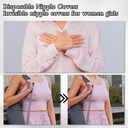 80 Pcs Nipple Covers for Women, Disposable Breast Pasties, Self-adhesive Invisible Nipple Stickers, Invisible Beige Black Breast Covers, Petal Breast Covers in Saudi Arabia