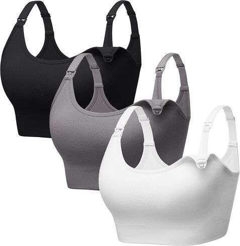 Angelhood Wireless Nursing Bras for Breastfeeding,Maternity Sport Bralettes | Angelhood Non-Padded Minimizer Nursing Bras for Breastfeeding Support Maternity Sports T-Shirt Bras Wireless Sleep Bralettes in Kuwait