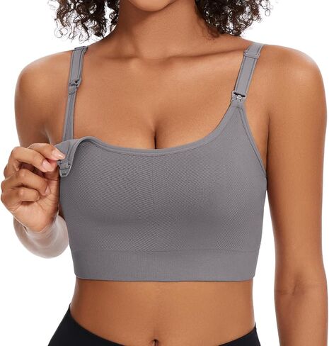Angelhood Wireless Nursing Bras for Breastfeeding,Maternity Sport Bralettes | Angelhood Non-Padded Minimizer Nursing Bras for Breastfeeding Support Maternity Sports T-Shirt Bras Wireless Sleep Bralettes in Kuwait