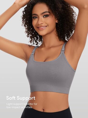 Angelhood Wireless Nursing Bras for Breastfeeding,Maternity Sport Bralettes | Angelhood Non-Padded Minimizer Nursing Bras for Breastfeeding Support Maternity Sports T-Shirt Bras Wireless Sleep Bralettes in Kuwait
