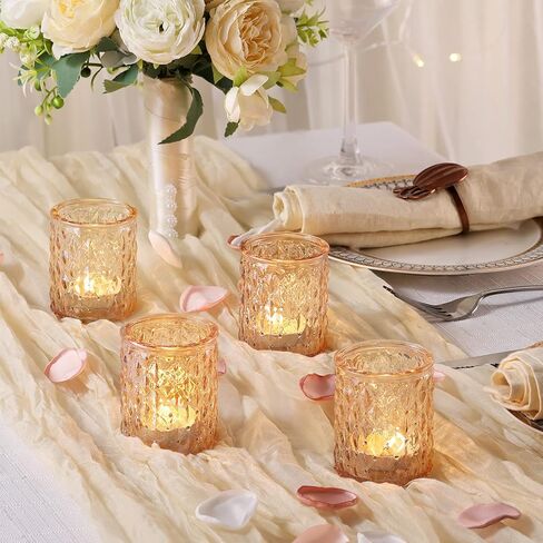 24pcs Pink Votive Candle Holders, Girl Baby Shower Decorations, Tealight Candle Holder for Valentine's Day, Wedding, Brithday Party, Table Centerpiece in Kuwait