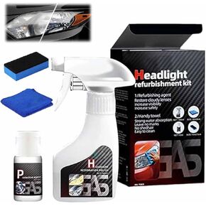 Automotive Headlight Restoration Fluid Kit, 2025 Headlamp Restoration Oxidized Kit, Professional & Multifunctional Car Headlight Polishing, Durable Headlight Repair Kit for All Vehicle Types in Saudi Arabia