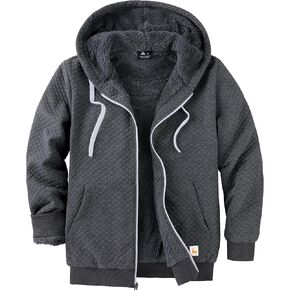 ZITY Men's Zip Up Hoodie Heavyweight Winter Sweatshirt Fleece Sherpa Lined Warm Jacket in Kuwait