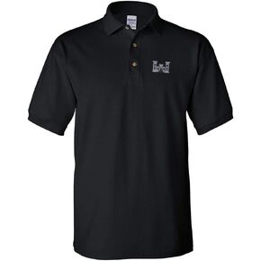 Polo Shirt Corps of Engineers Embroidery Design Cotton Golf Shirt for Men Black Large Design Only in Saudi Arabia