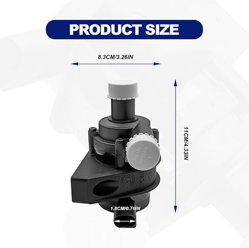 ZOKYUYS® Auxiliary Cooling Water Pump With Plug Compatible with Volkswagen Beetle/Eos/GTI/CC/Passat/Jetta, for Audi A3/A3 Quattro/Q3/TT/TT Quattro, 2.0T Engine, Replace 1K0-965-561-J 1K0965561J in Saudi Arabia