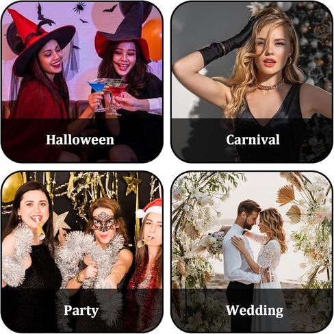 4 Pairs Black Gloves Men, Nylon Formal Tuxedo Glove, Uniform Gloves, Marching Band Honor Guard Parade Glove for Men, Women, Formal, Cosplay, Halloween Costumes, Color Guard, Party in Kuwait