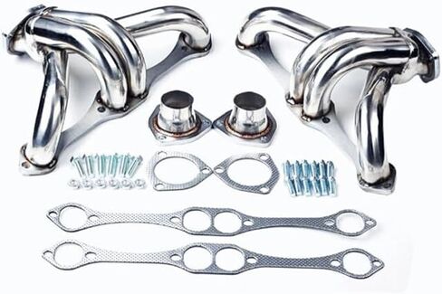 رؤوس Hugger Shorty غير القابل للصدأ لمدة 283-400 كتلة صغيرة ل Chevy Street Rod SBC V8 in Saudi Arabia