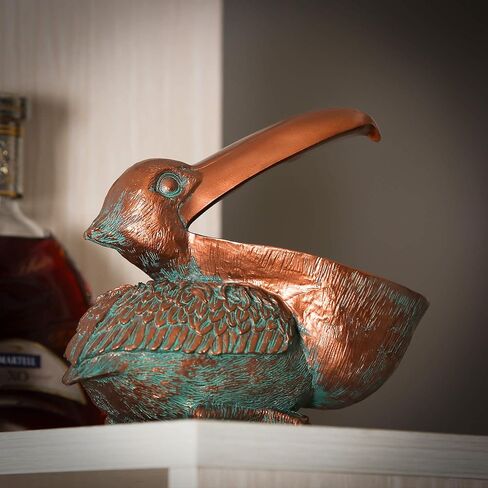 تمثال البجع هدية تزيين الطاولة للمنزل والمكتب، حامل سلة تخزين منحوت البجع الراتنج الإبداعي، زخرفة الوعاء للمفاتيح والحلوى، 7.8 سم ارتفاع in Kuwait