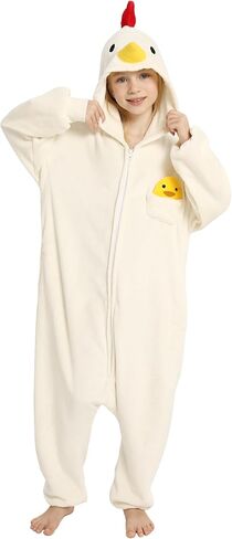 Unisex Kids Animal Oneise Pajamas, Boys Girls Flannel Hooded Halloween Cosplay Costume/Homewear/Sleepwear in Kuwait